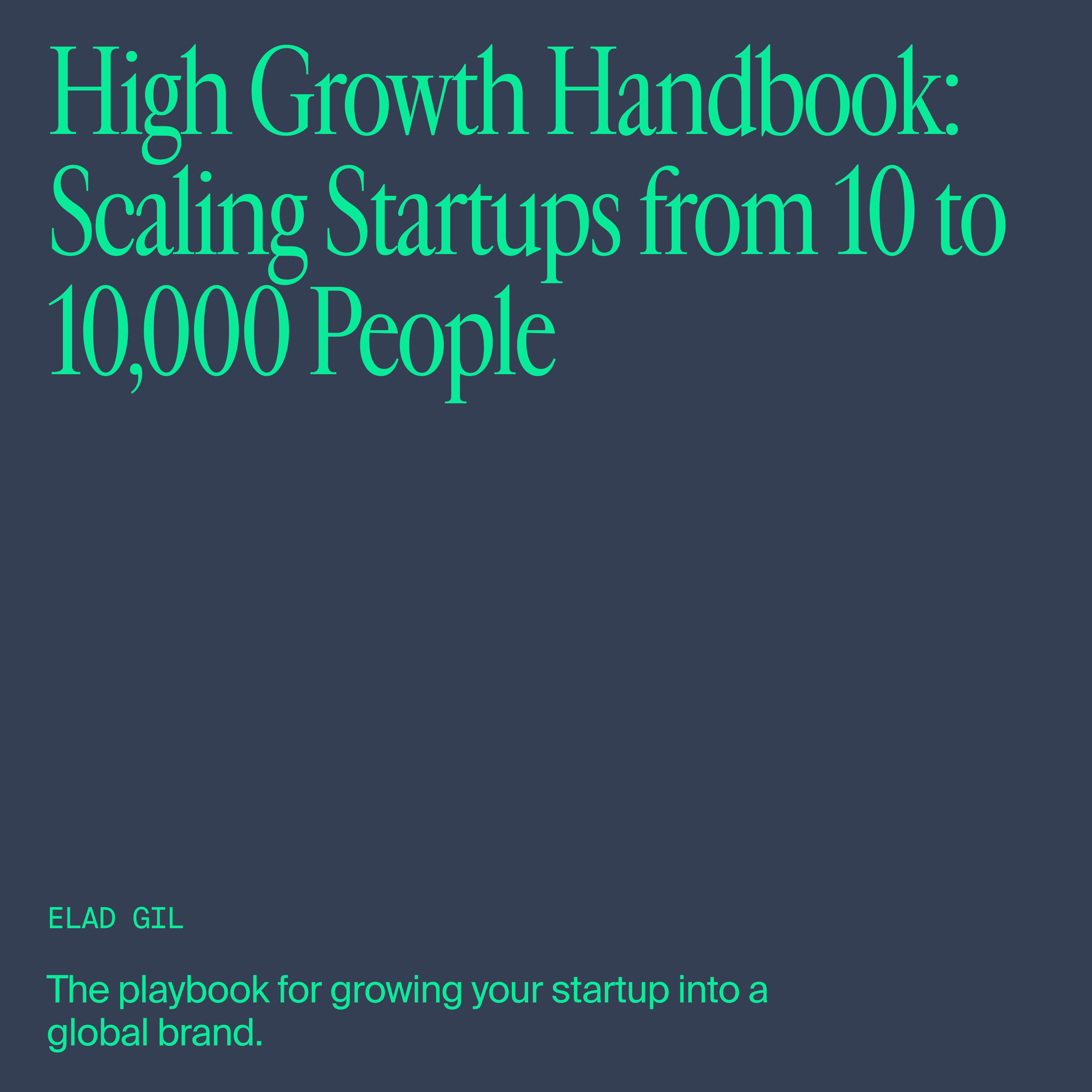 High Growth Handbook description